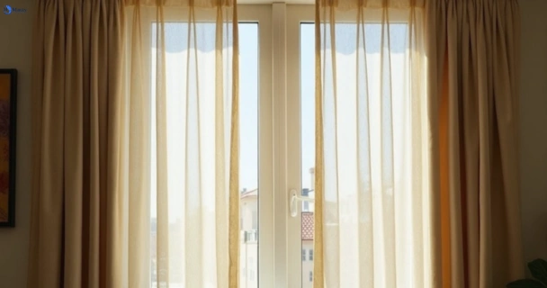 Dull dusty drapes in petersham-north-nsw before professional cleaning